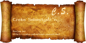 Czeke Sebestyén névjegykártya